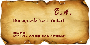 Beregszászi Antal névjegykártya