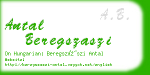 antal beregszaszi business card